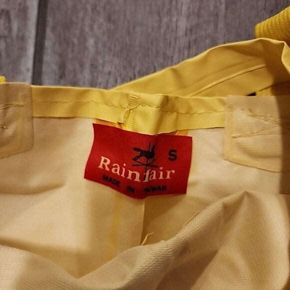 Rainfair Protective Gear Yellow Waterproof Overalls Fishing Rain Mens Small - Picture 4 of 6